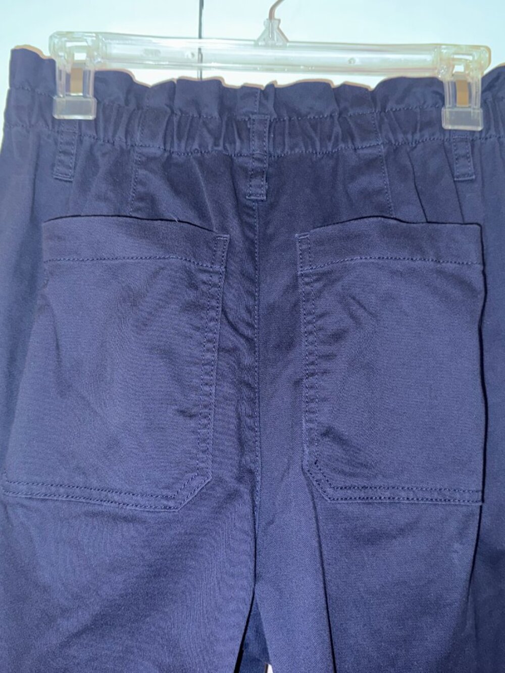 LOFT High Waist, Wide Leg, Cropped Twill Pants - Picture 6 of 9